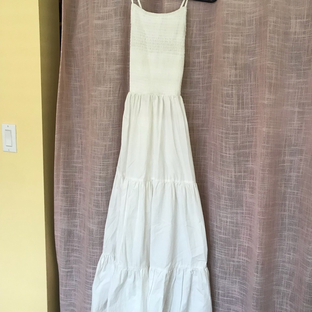 White long boho dress